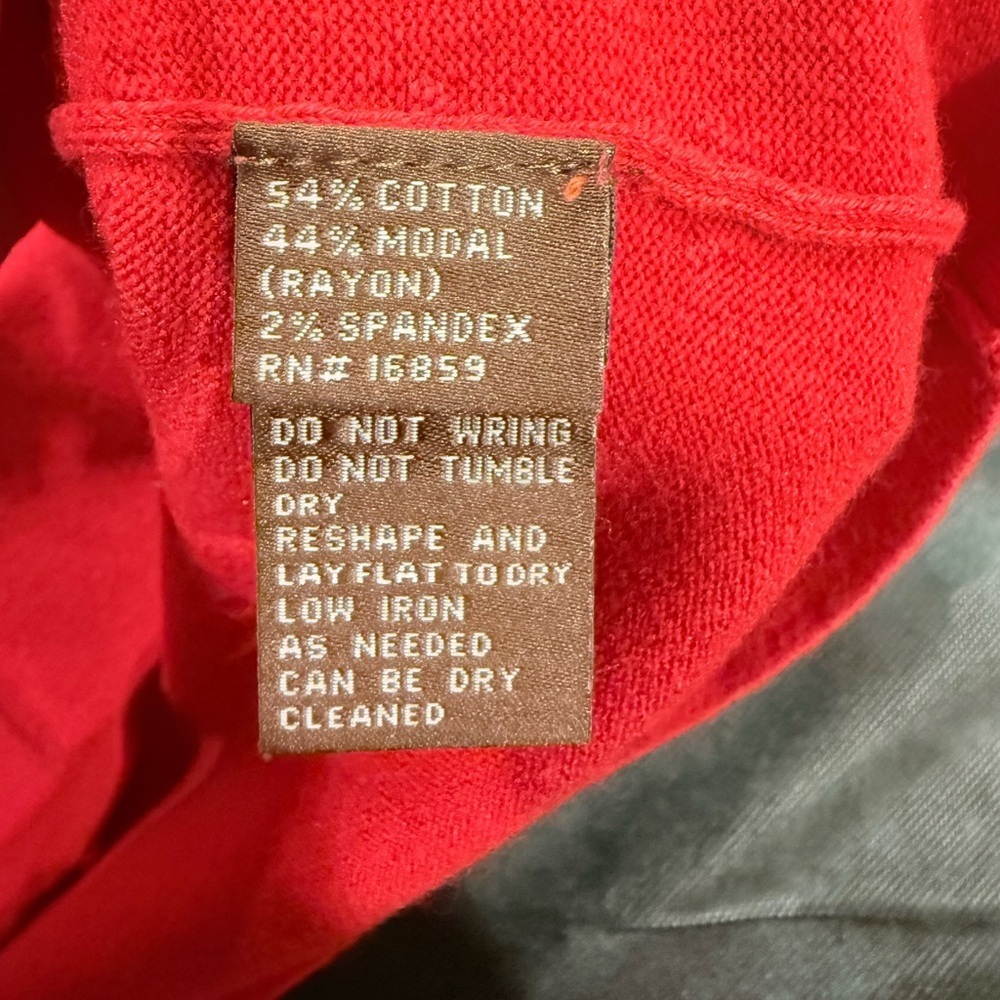 🔥J. McLaughlin Red V-Neck Sweater Women’s Sz XL EUC🔥 - Picture 4 of 6